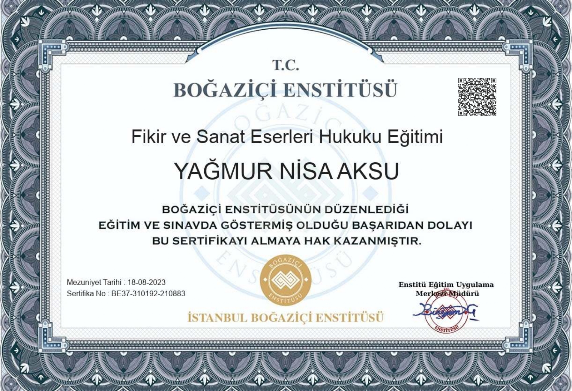 Fikir ve Sanat Eserleri Hukuku Eğitimi