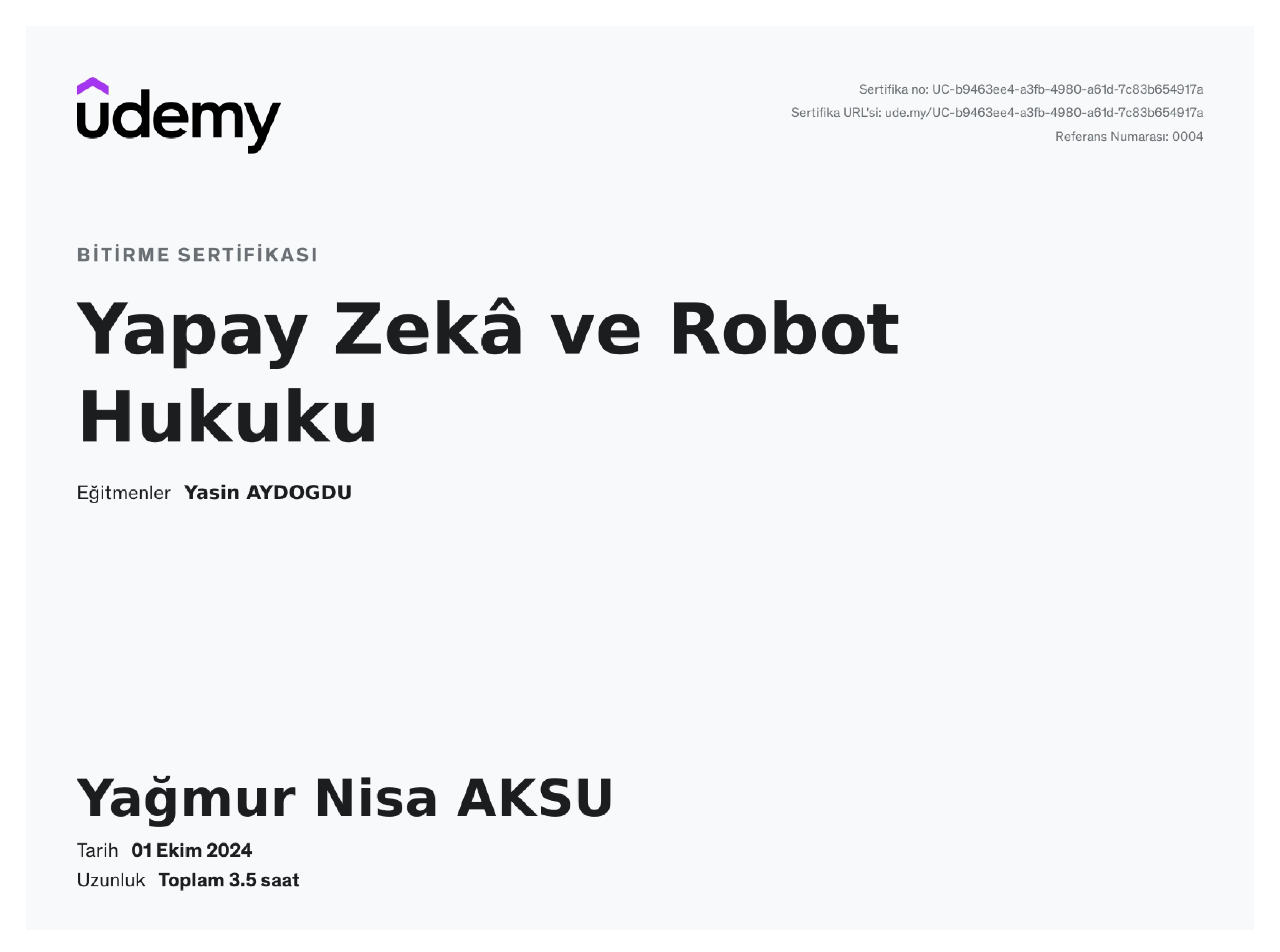 Yapay Zeka ve Robot Hukuku
