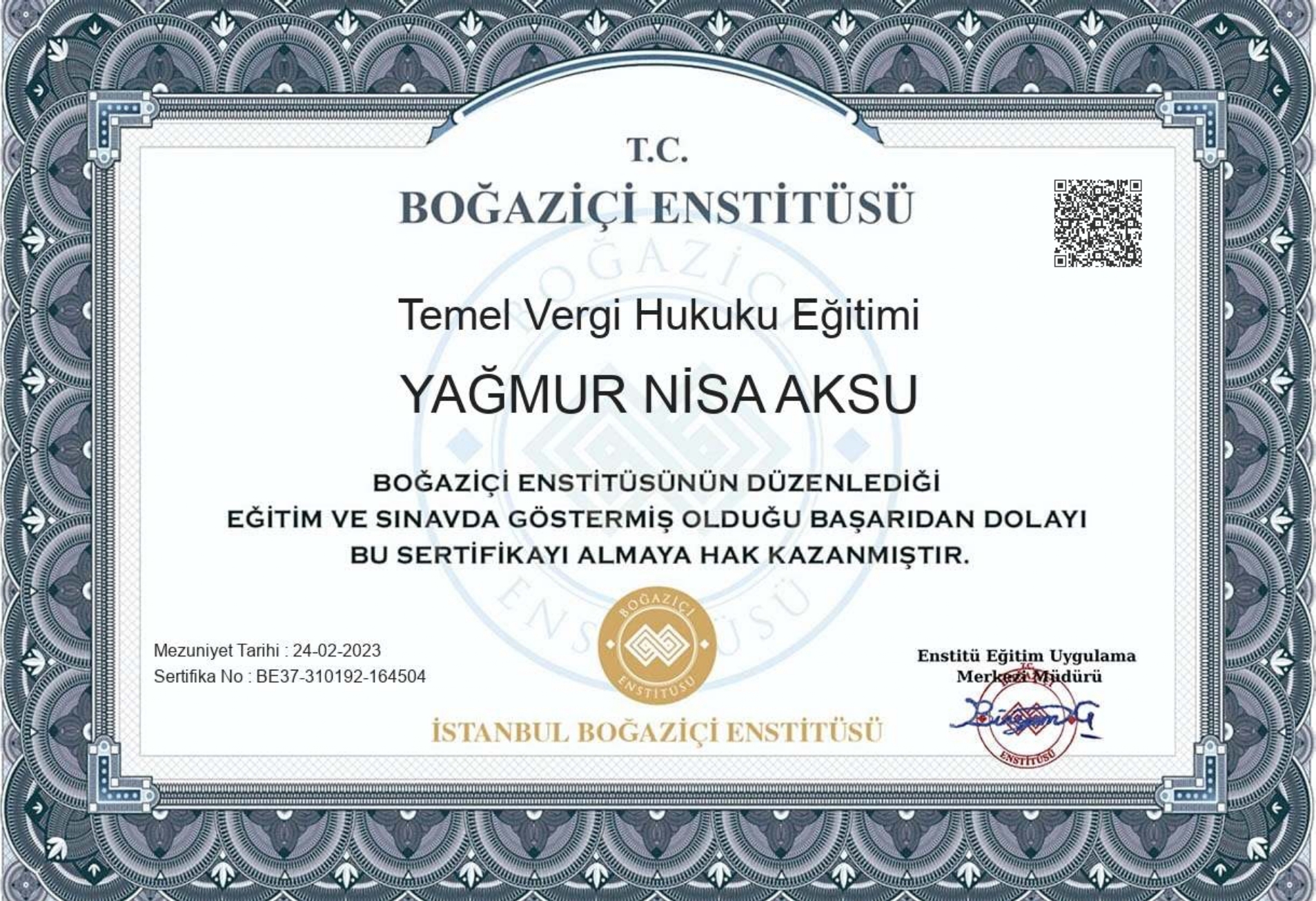 Temel Vergi Hukuku Eğitimi